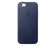Apple Leather Case do iPhone SE Midnight Blue - 299551 - zdjęcie 1